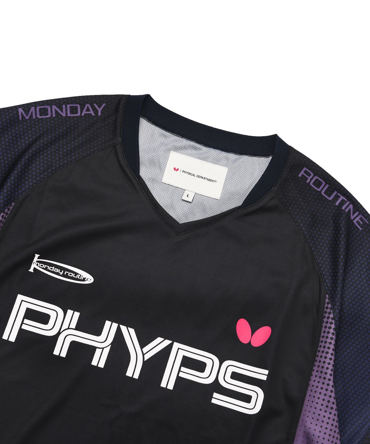 버터플라이 스포츠웨어(BUTTERFLY SPORTSWEAR) 유니폼 저지 숏 슬리브 블랙