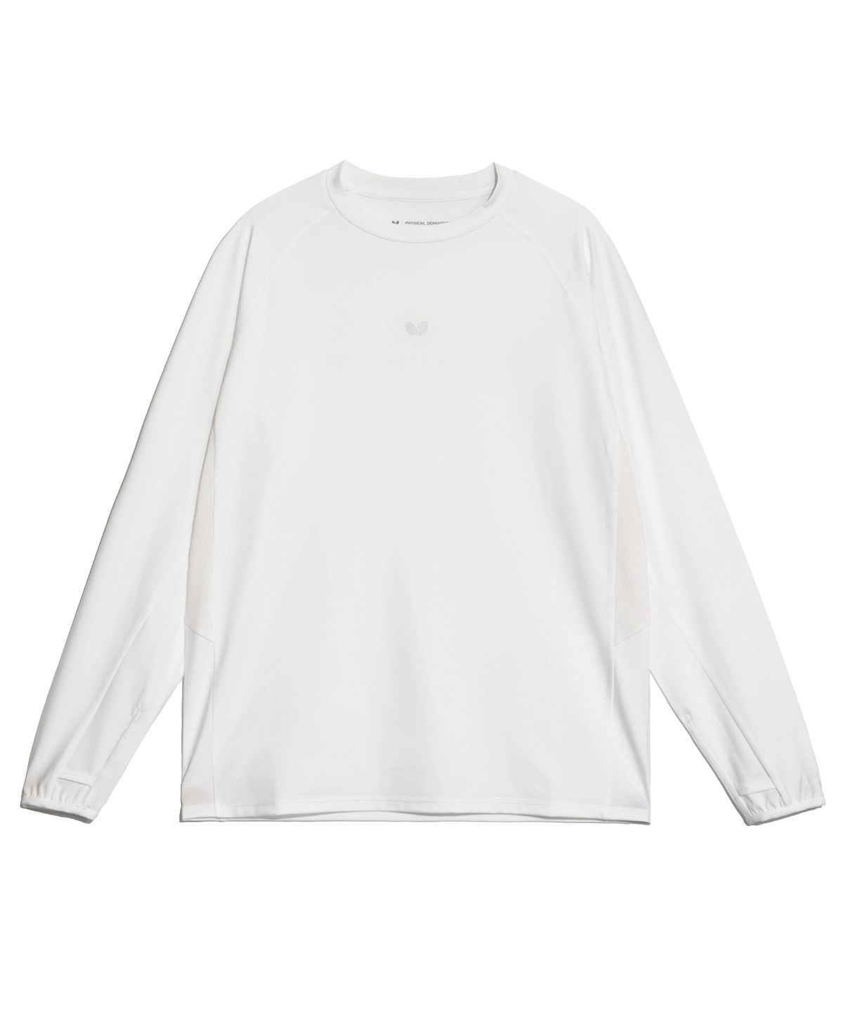 버터플라이 스포츠웨어(BUTTERFLY SPORTSWEAR) 퀵 드라이 레귤러핏 긴팔 티셔츠 화이트