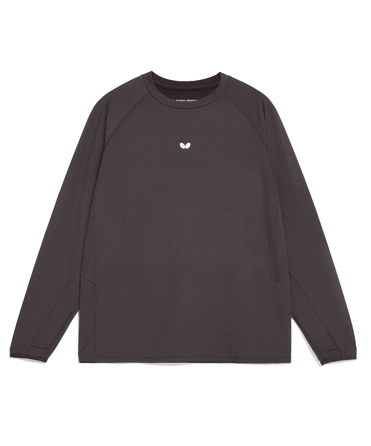 버터플라이 스포츠웨어(BUTTERFLY SPORTSWEAR) 퀵 드라이 레귤러핏 긴팔 티셔츠 차콜