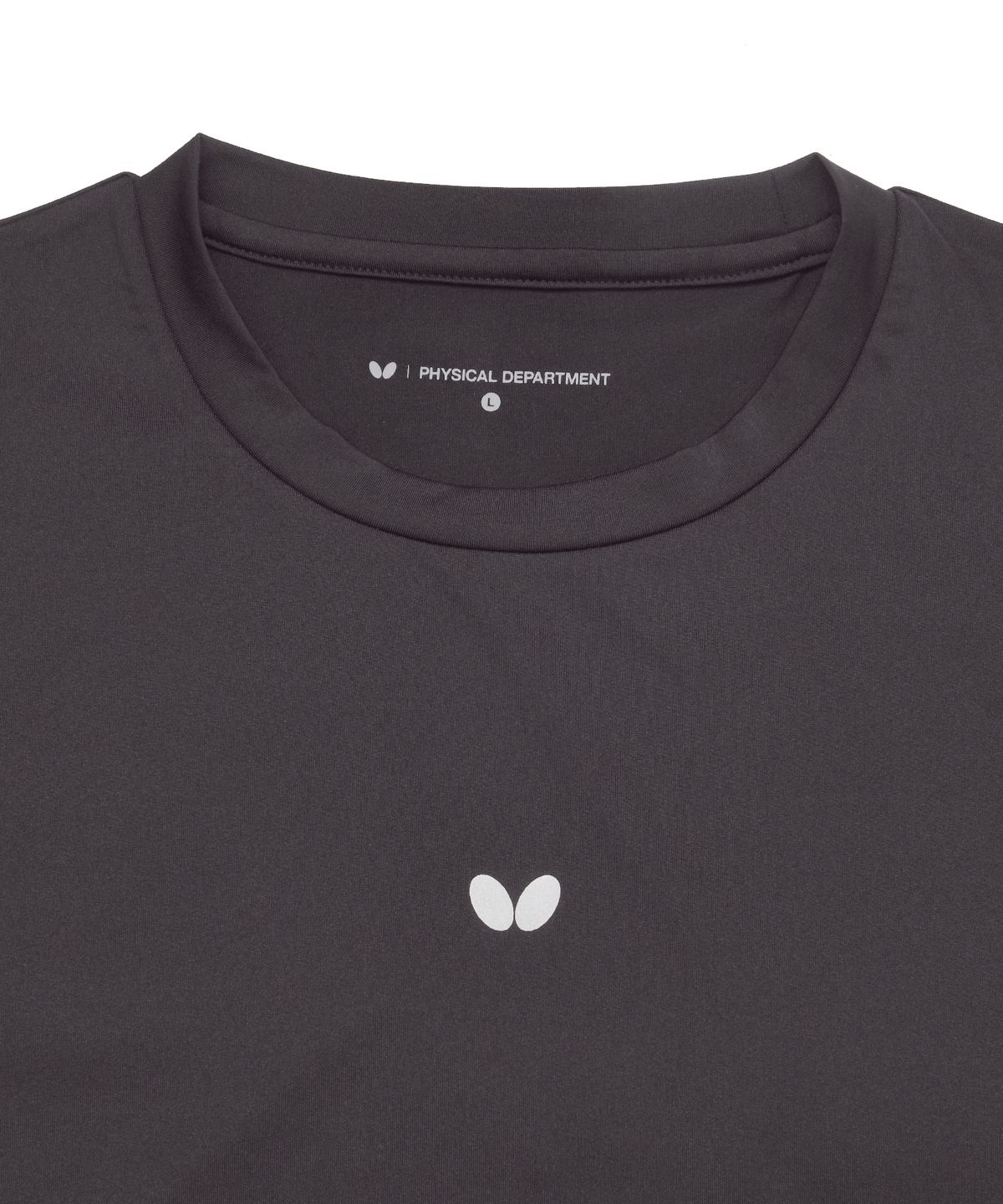 버터플라이 스포츠웨어(BUTTERFLY SPORTSWEAR) 퀵 드라이 머슬핏 반팔티셔츠 차콜