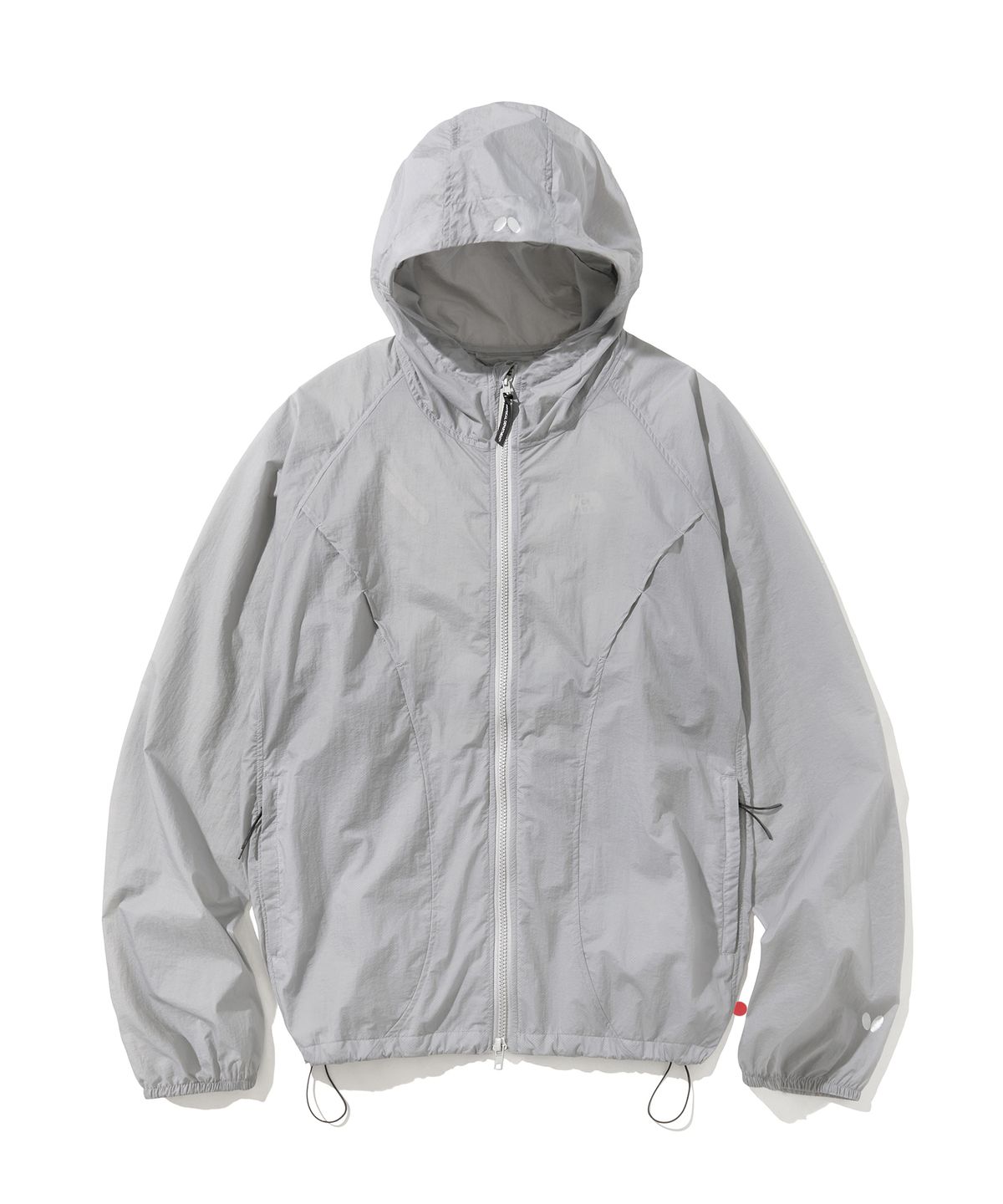 버터플라이 스포츠웨어(BUTTERFLY SPORTSWEAR) 커브라인 캡 후드 바람막이 라이트 그레이