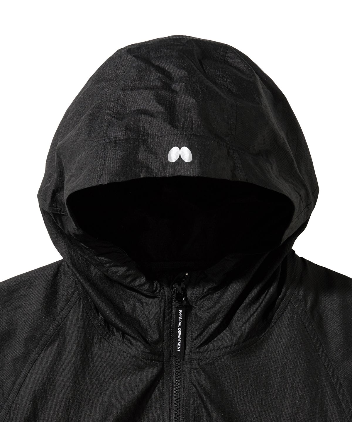 버터플라이 스포츠웨어(BUTTERFLY SPORTSWEAR) 커브라인 캡 후드 바람막이 자켓 블랙