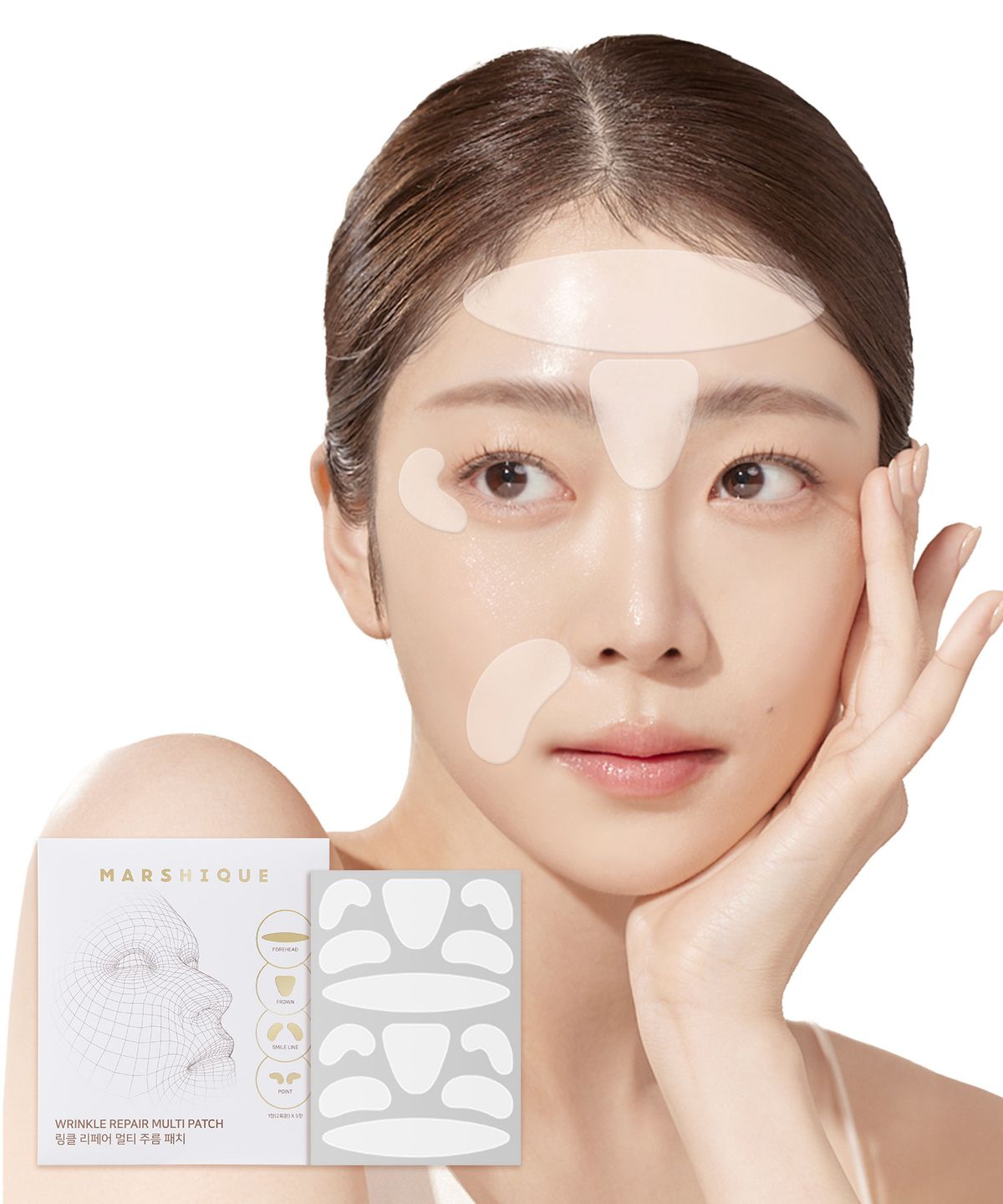 마르시끄(MARSHIQUE) 풀페이스 케어 링클 리페어 멀티 주름 패치 60매