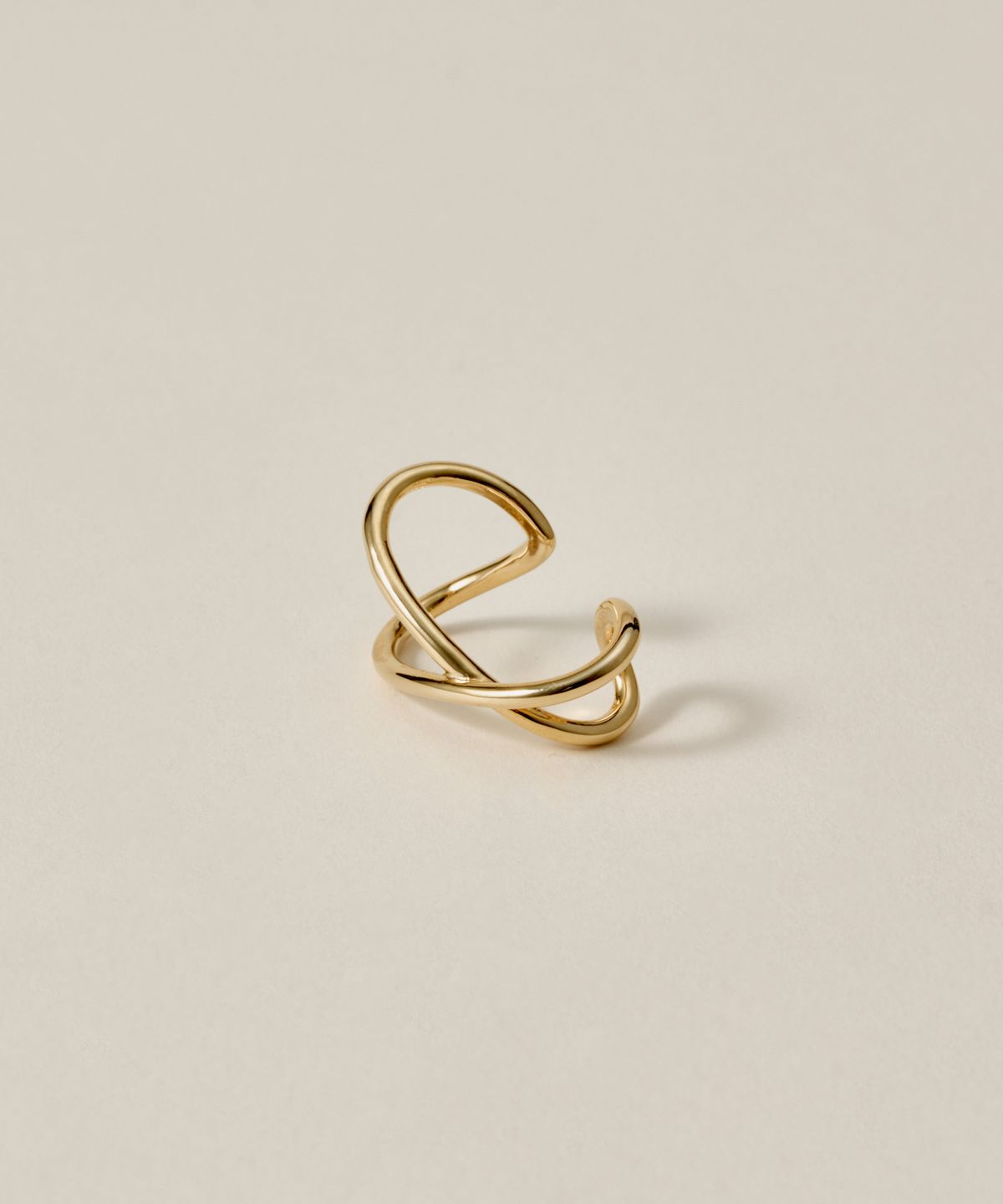 노비스도쿄(NOVICE TOKYO) 로우 크로스 라인 이어커프 Lower Cross Line Ear Cuff/ Gold