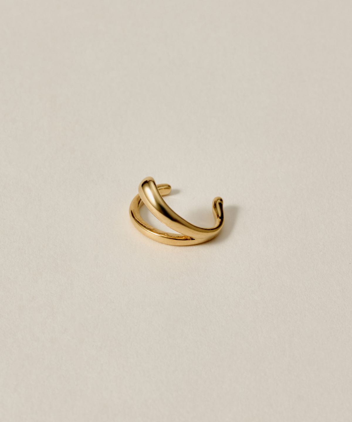 노비스도쿄(NOVICE TOKYO) 미니 더블 레이어드 이어커프 Mini Double Nuance Ear Cuff/ Gold