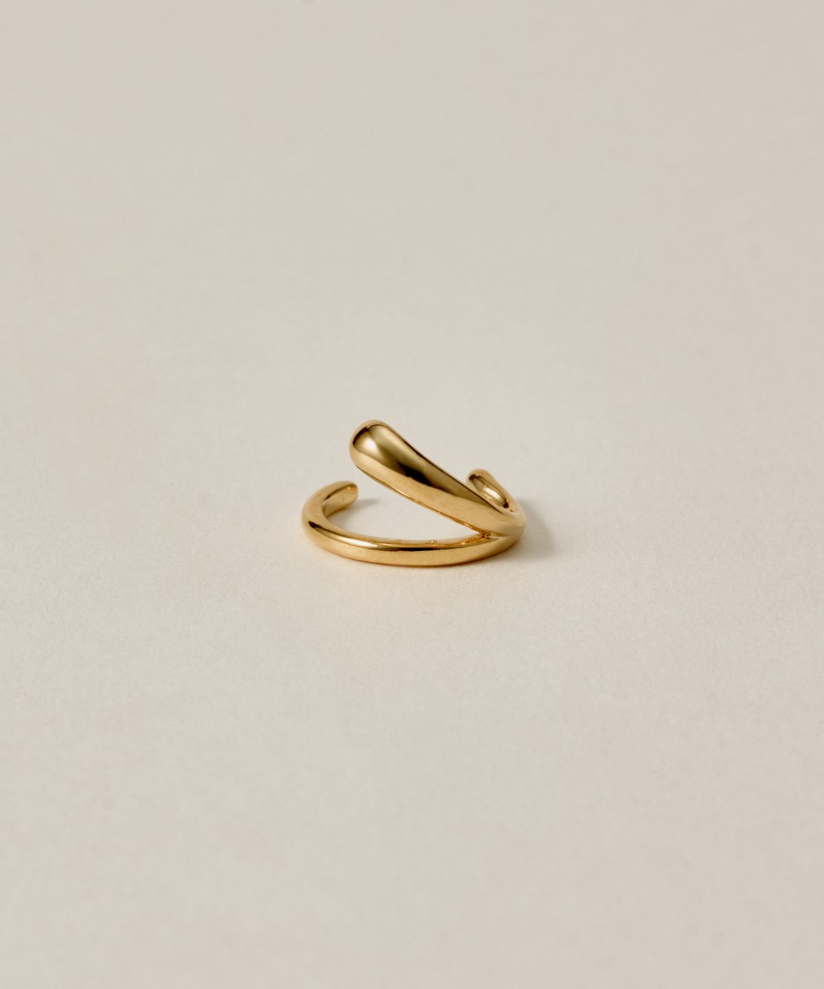 노비스도쿄(NOVICE TOKYO) 미니 더블 레이어드 이어커프 Mini Double Nuance Ear Cuff/ Gold