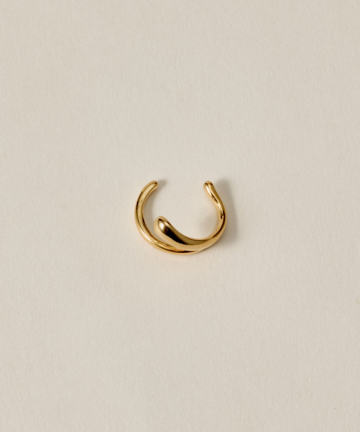 노비스도쿄(NOVICE TOKYO) 미니 더블 레이어드 이어커프 Mini Double Nuance Ear Cuff/ Gold