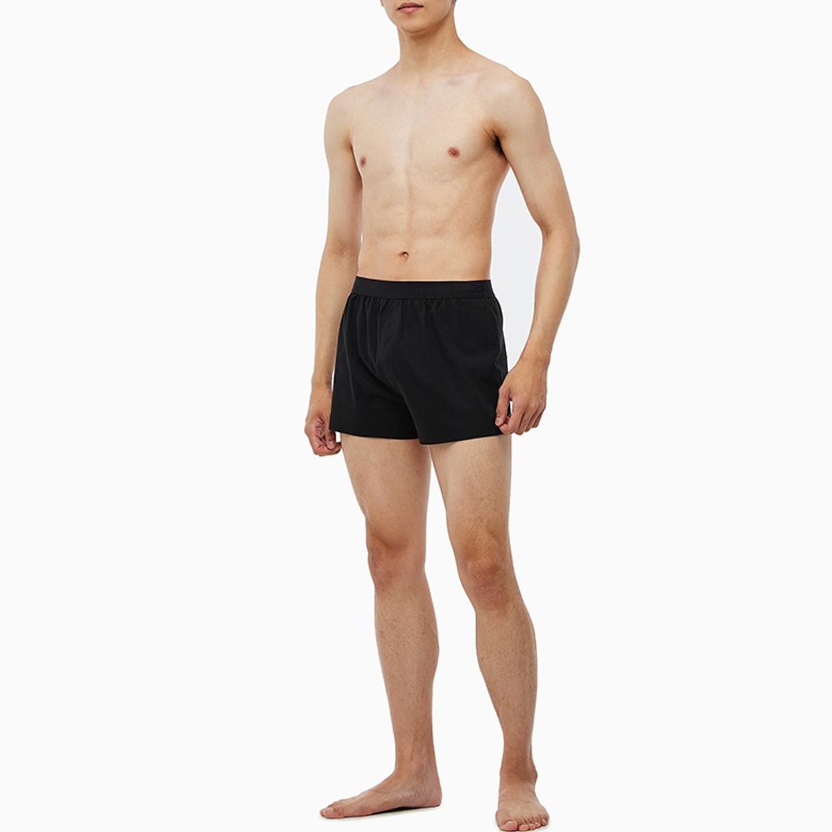 캘빈클라인 언더웨어(CALVIN KLEIN UNDERWEAR) 남성 CK 블랙 코튼 니트 박서_NM2443UB1