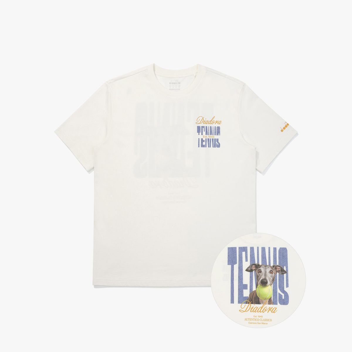 디아도라(diadora) 바이트볼 테니스 반팔 티셔츠 OFF WHITE