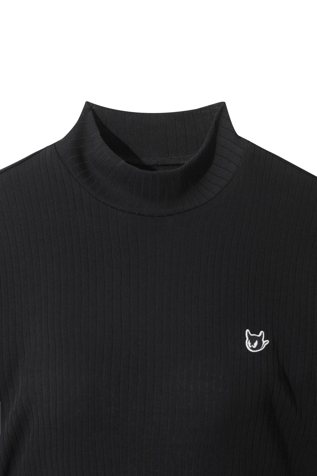 왁(WAAC) Women Ribbed Mockneck Top WWTCA25602NYD