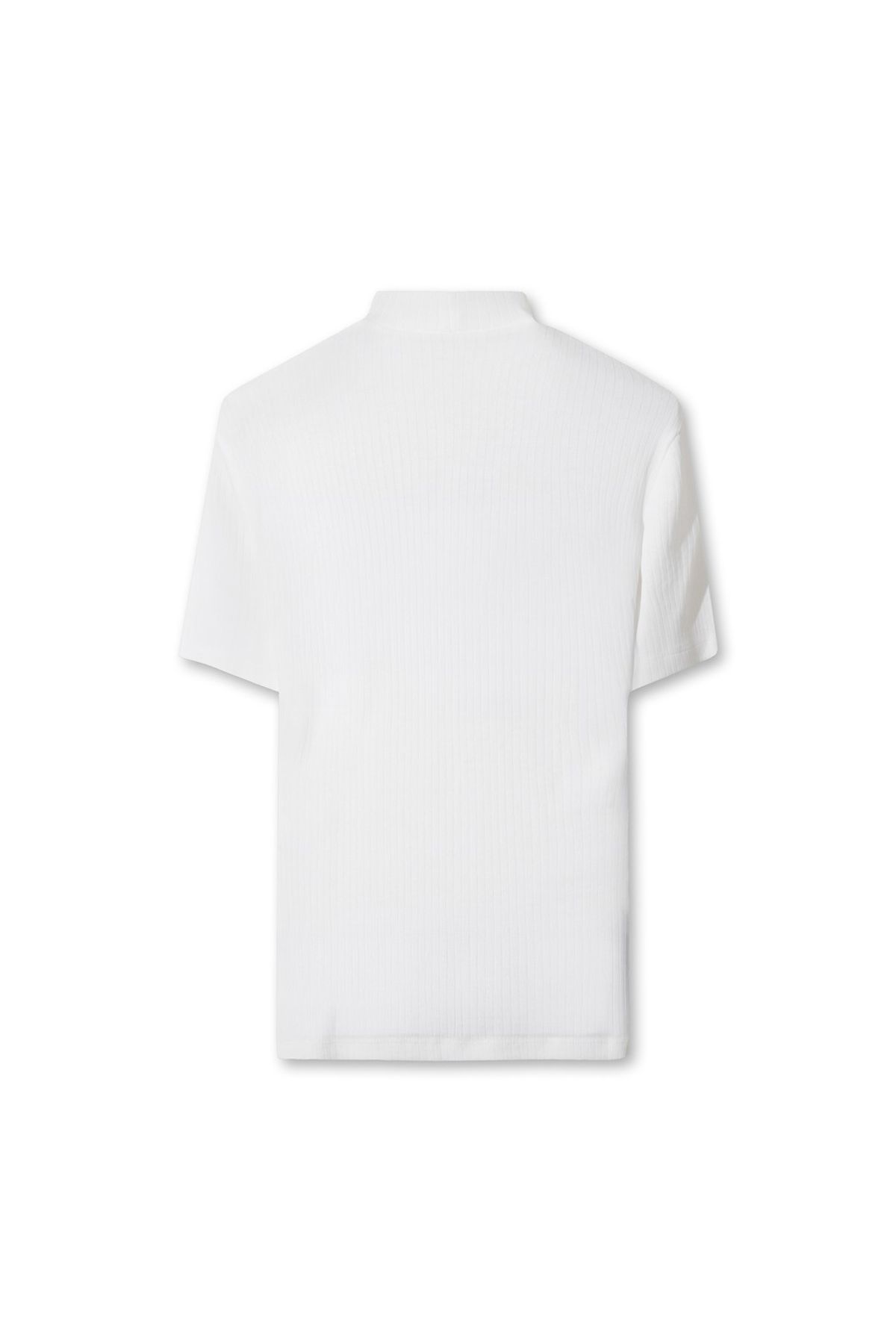 왁(WAAC) Women Ribbed Mockneck Top WWTCA25602IVX