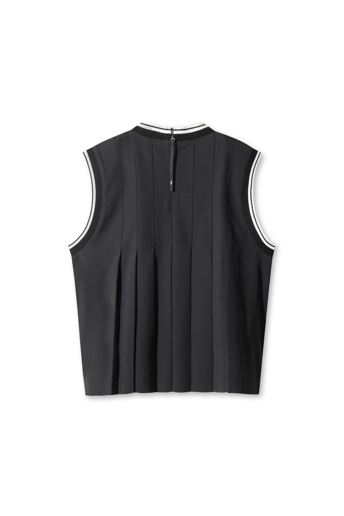 왁(WAAC) Women Jersey pleats vest WWVAA25605BKX