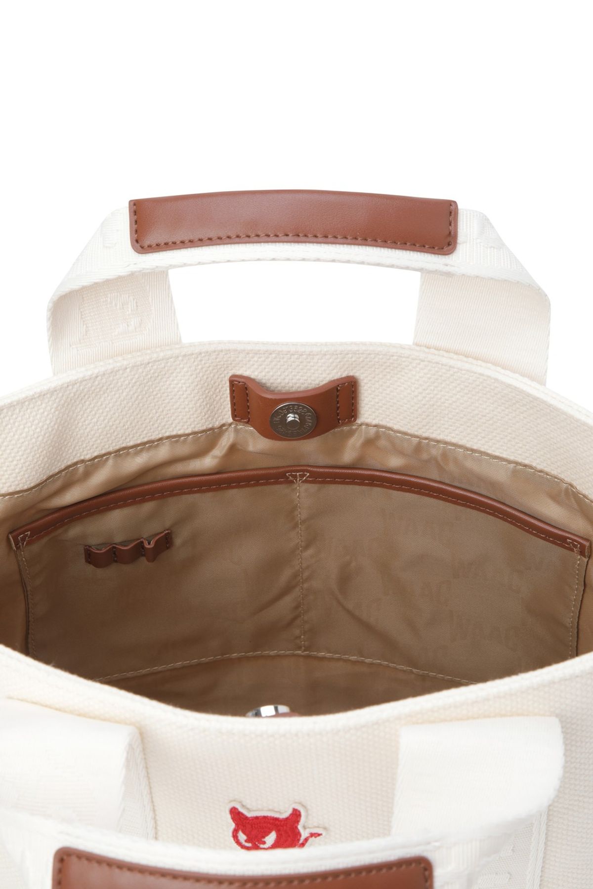 왁(WAAC) Women Logo Tote Bag_WGBAX25611IVX