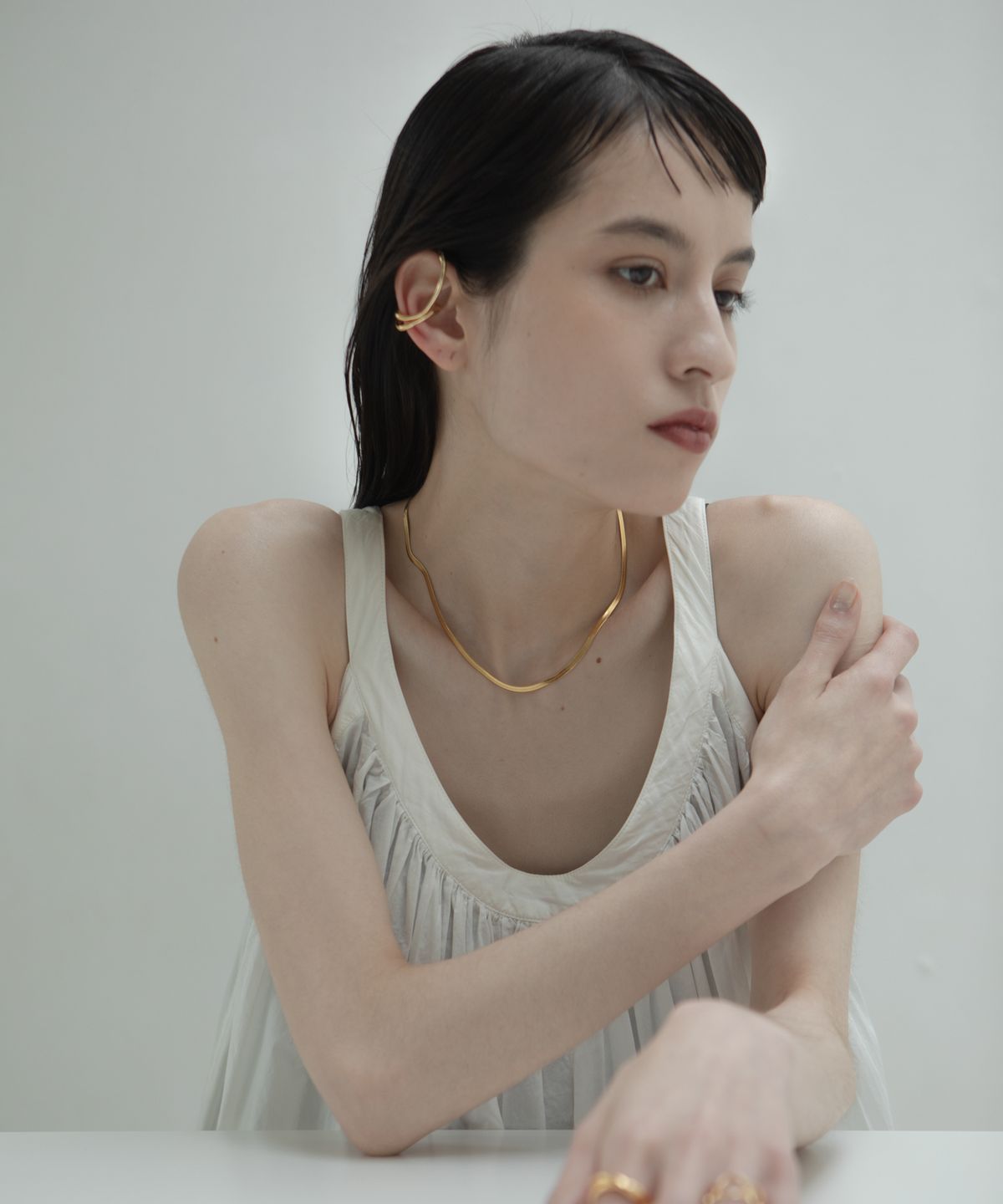 노비스도쿄(NOVICE TOKYO) 스네이크 체인 목걸이 Snake Chain Necklace [Stainless] /  gold
