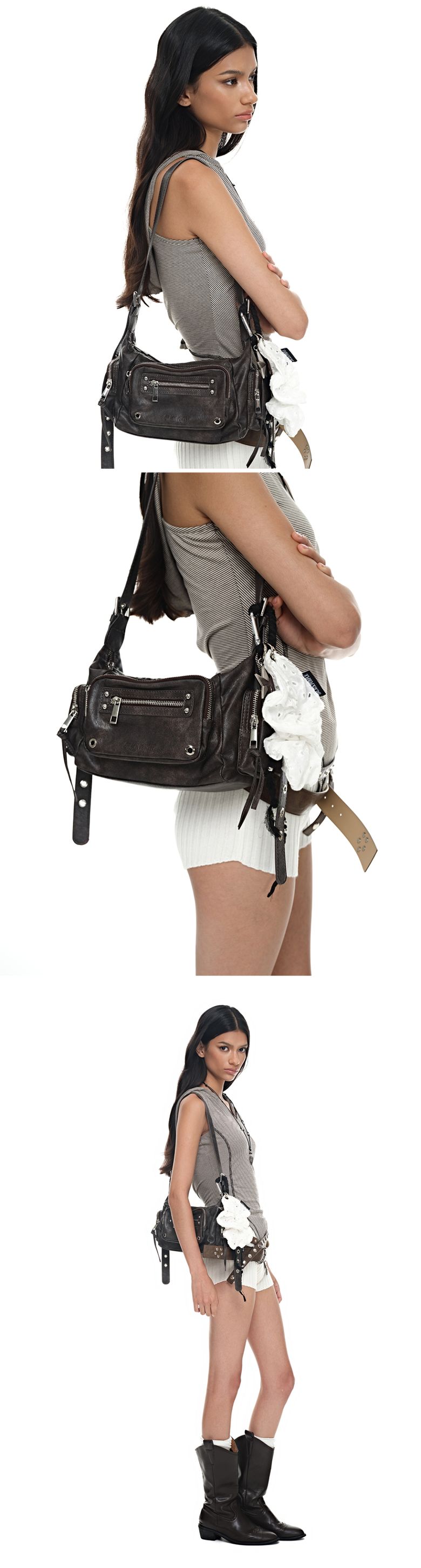 MUSINSA | BLACK PURPLE Marco Bag_BROWN