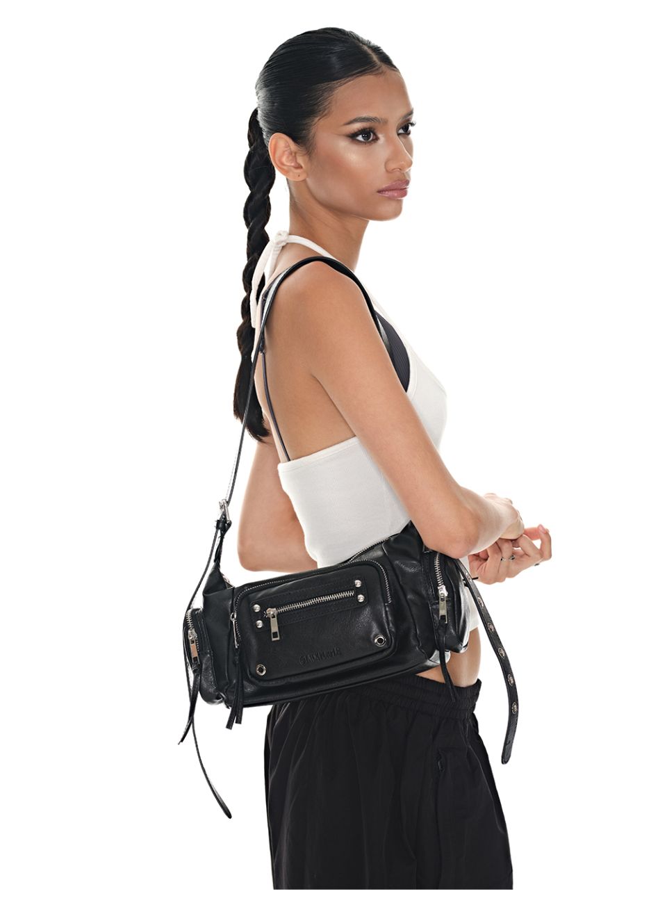 MUSINSA | BLACK PURPLE Marco Bag_BLACK