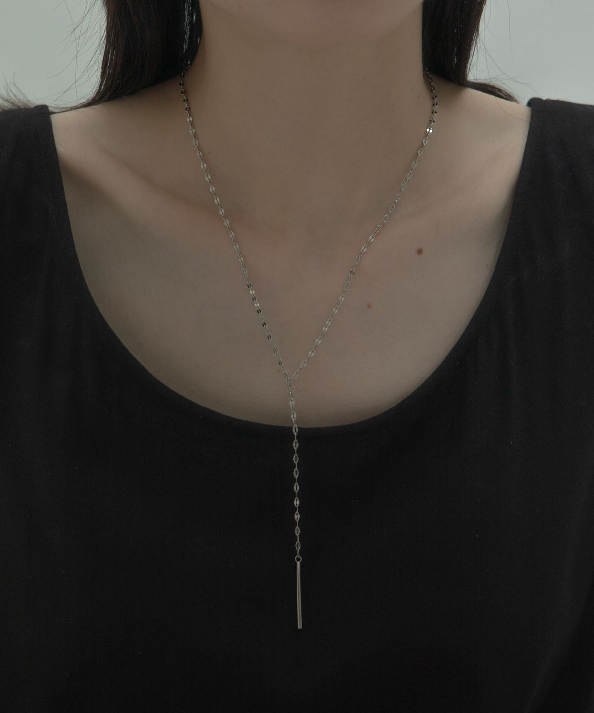 노비스도쿄(NOVICE TOKYO) 체인 롱 초커 Chain Long Choker  / Silver