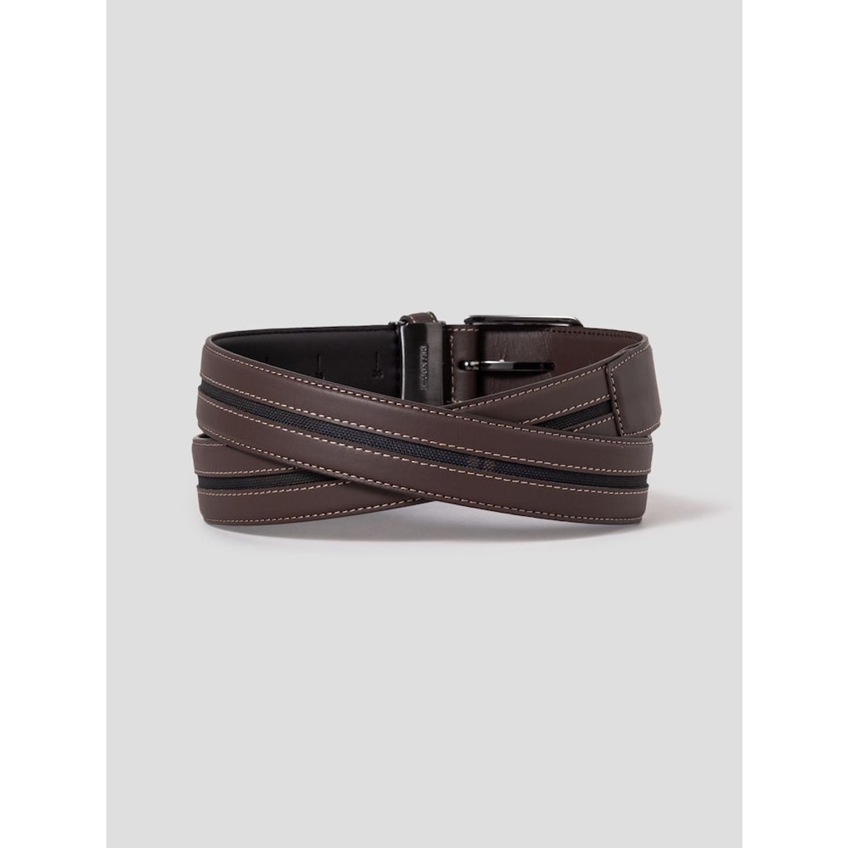 빈폴 액세서리(BEANPOLE ACCESSORY) 빈폴헤릿 사각 버클 벨트  브라운
