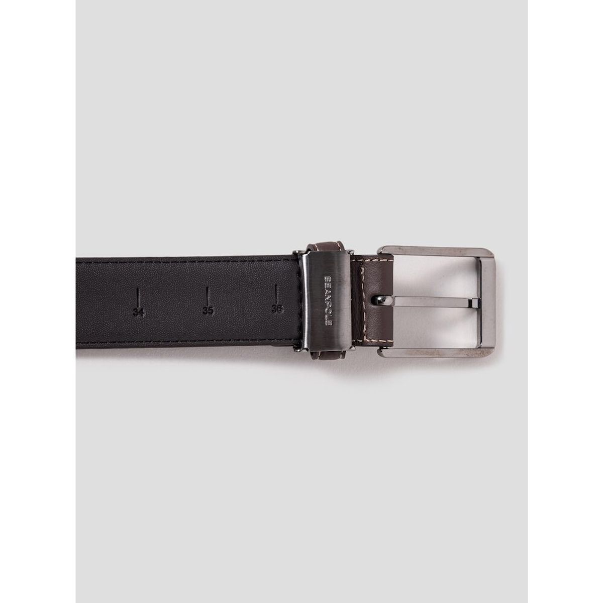 빈폴 액세서리(BEANPOLE ACCESSORY) 빈폴헤릿 사각 버클 벨트  브라운