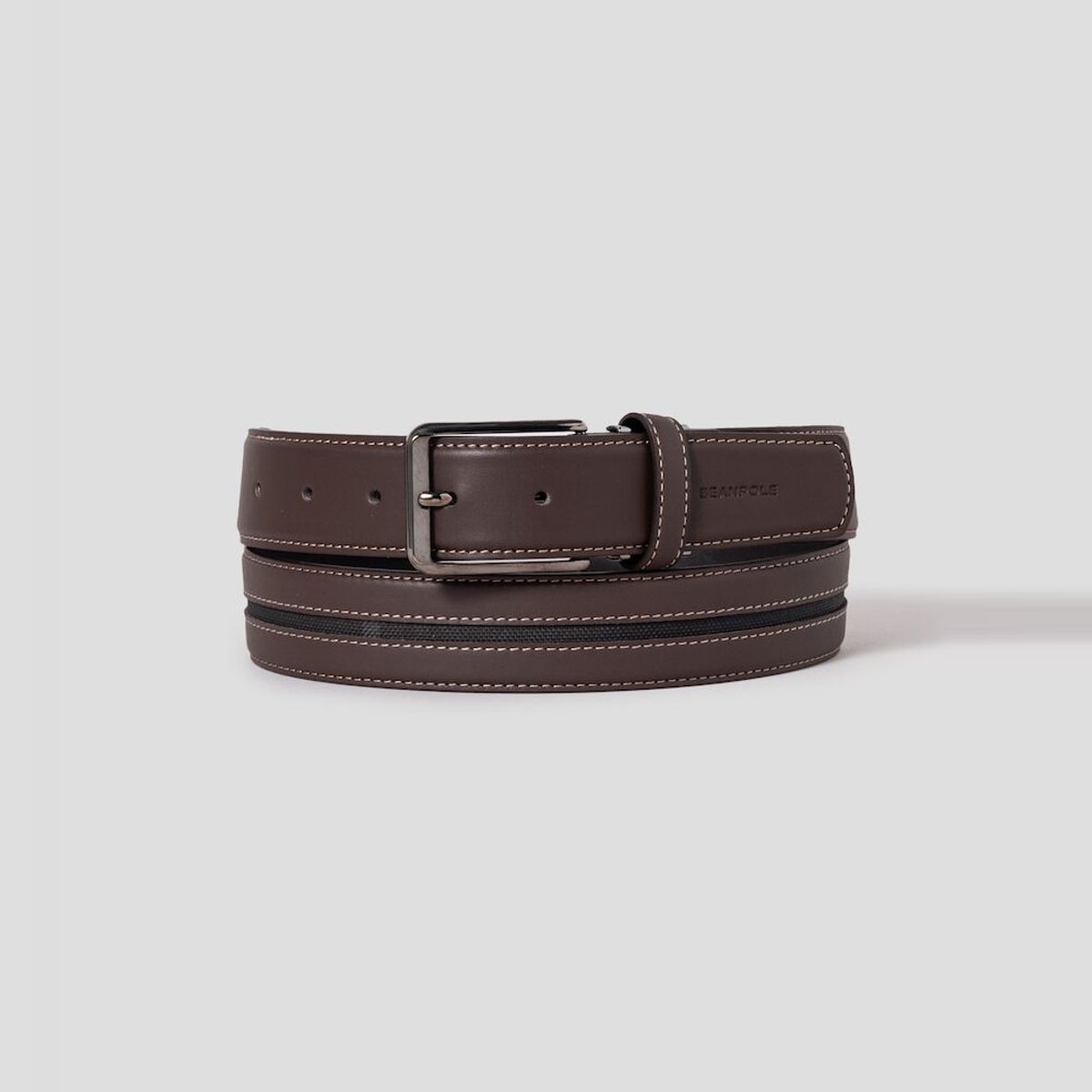 빈폴 액세서리(BEANPOLE ACCESSORY) 빈폴헤릿 사각 버클 벨트  브라운