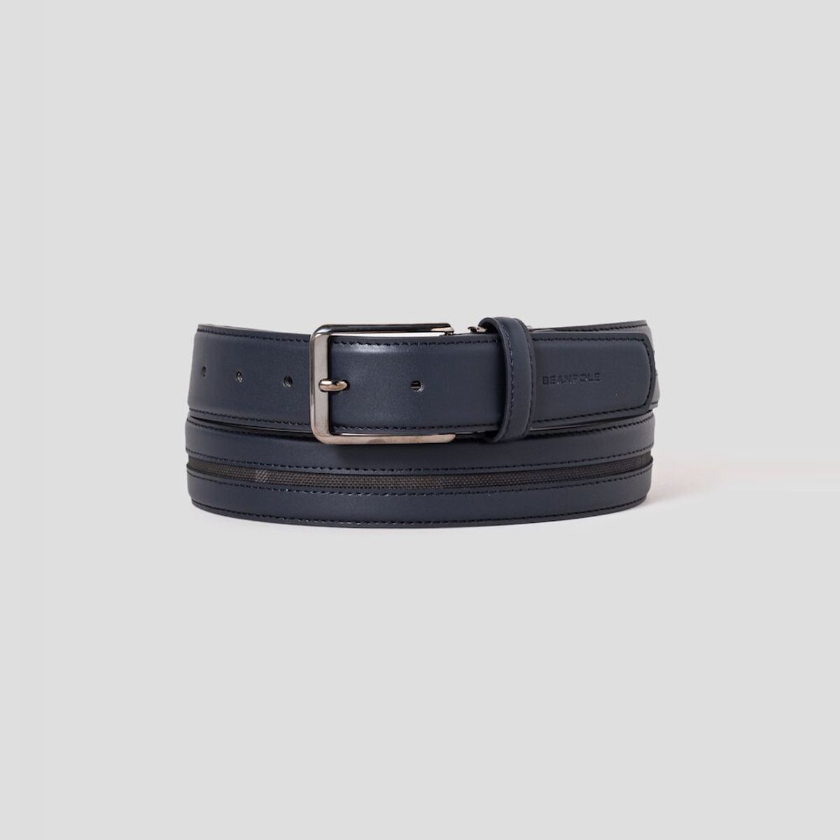 빈폴 액세서리(BEANPOLE ACCESSORY) 빈폴헤릿 사각 버클 벨트  네이비