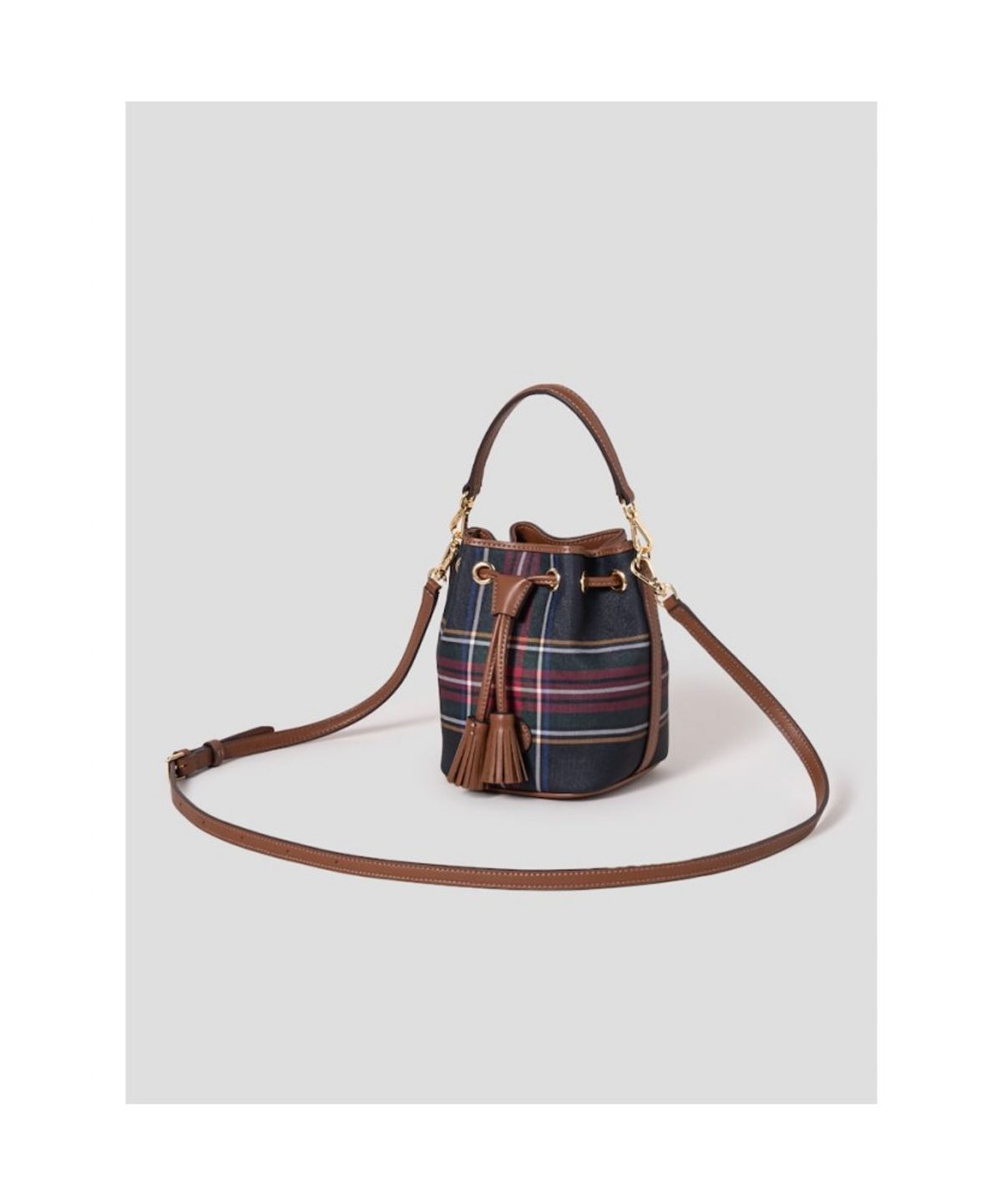 빈폴 액세서리(BEANPOLE ACCESSORY) 클래식 체크 복조리 백  네이비