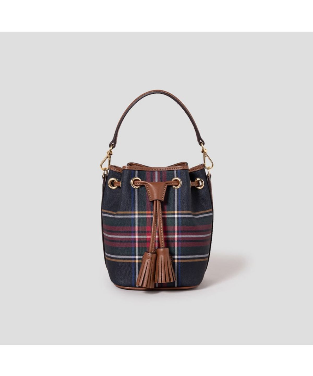 빈폴 액세서리(BEANPOLE ACCESSORY) 클래식 체크 복조리 백  네이비