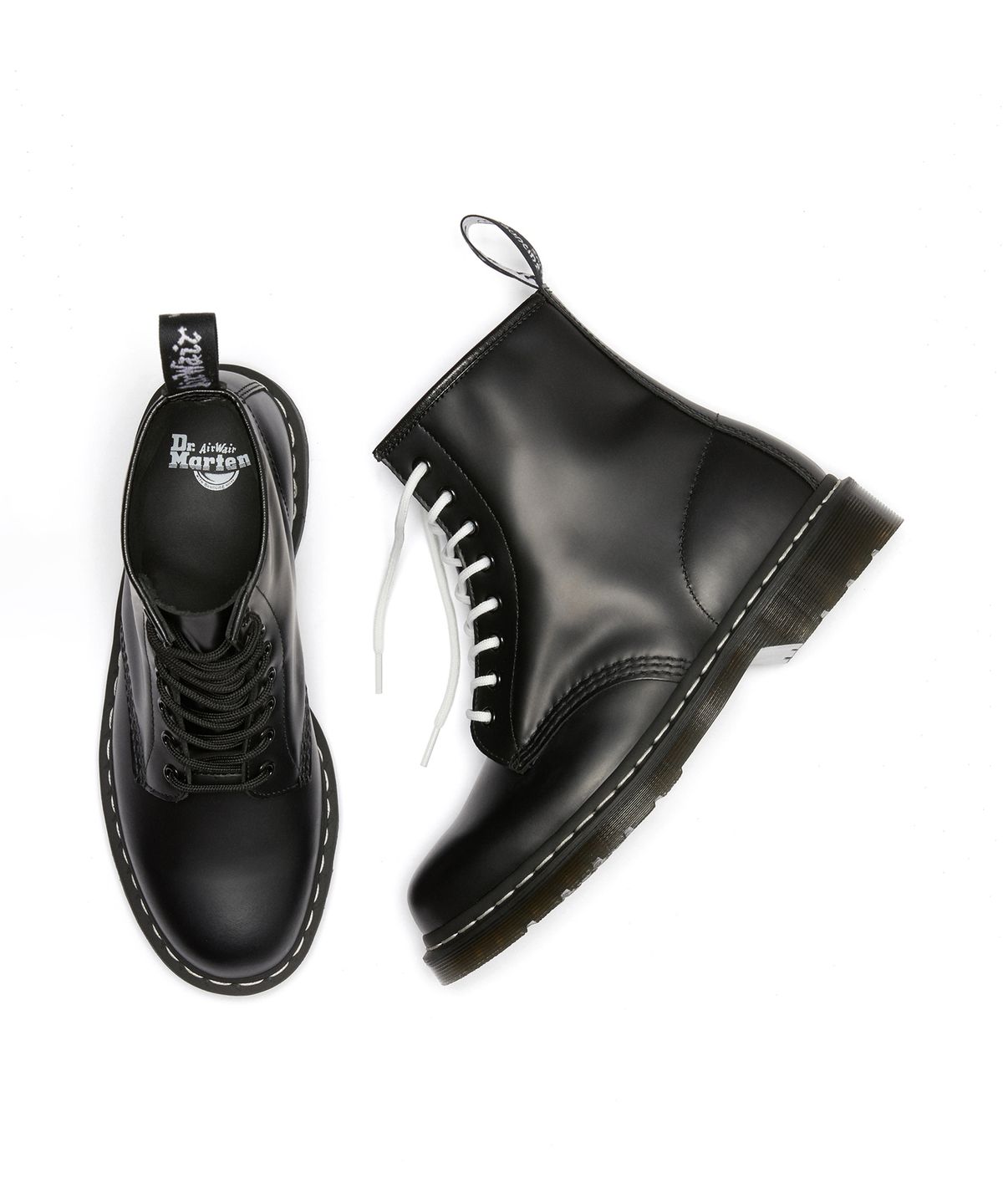 닥터마틴(DR.MARTENS) 1460 블랙 스무스 화이트 스티치 / 24758001