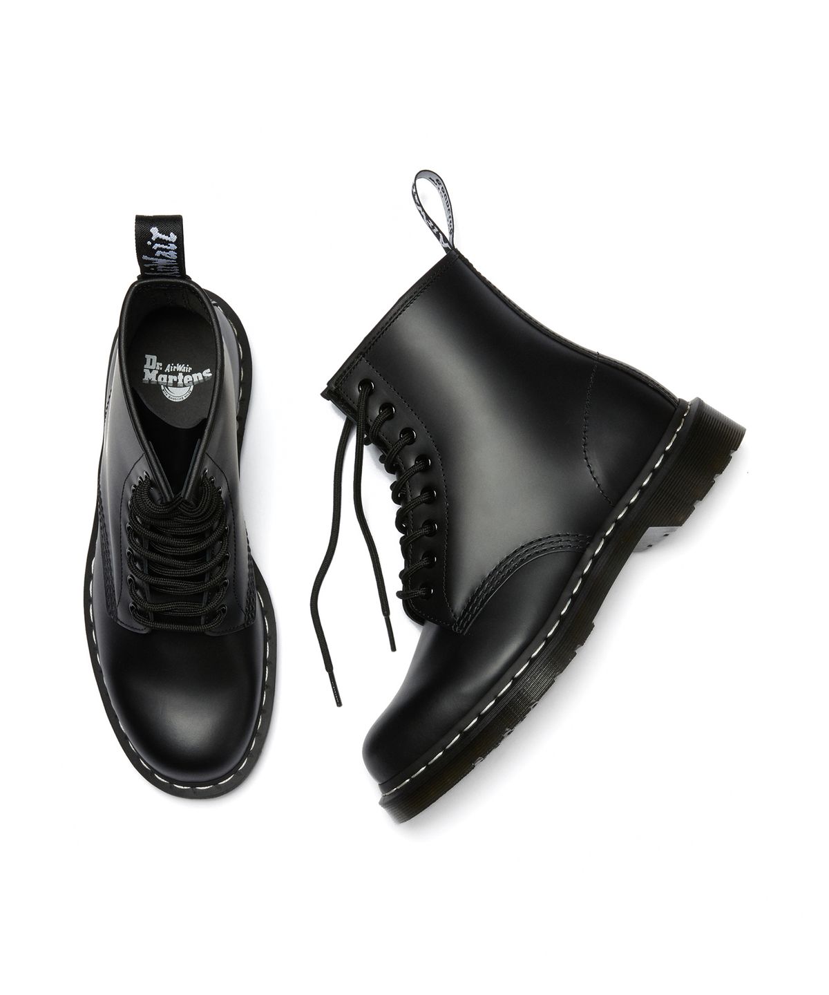 닥터마틴(DR.MARTENS) 1460 블랙 스무스 화이트 스티치 / 24758001