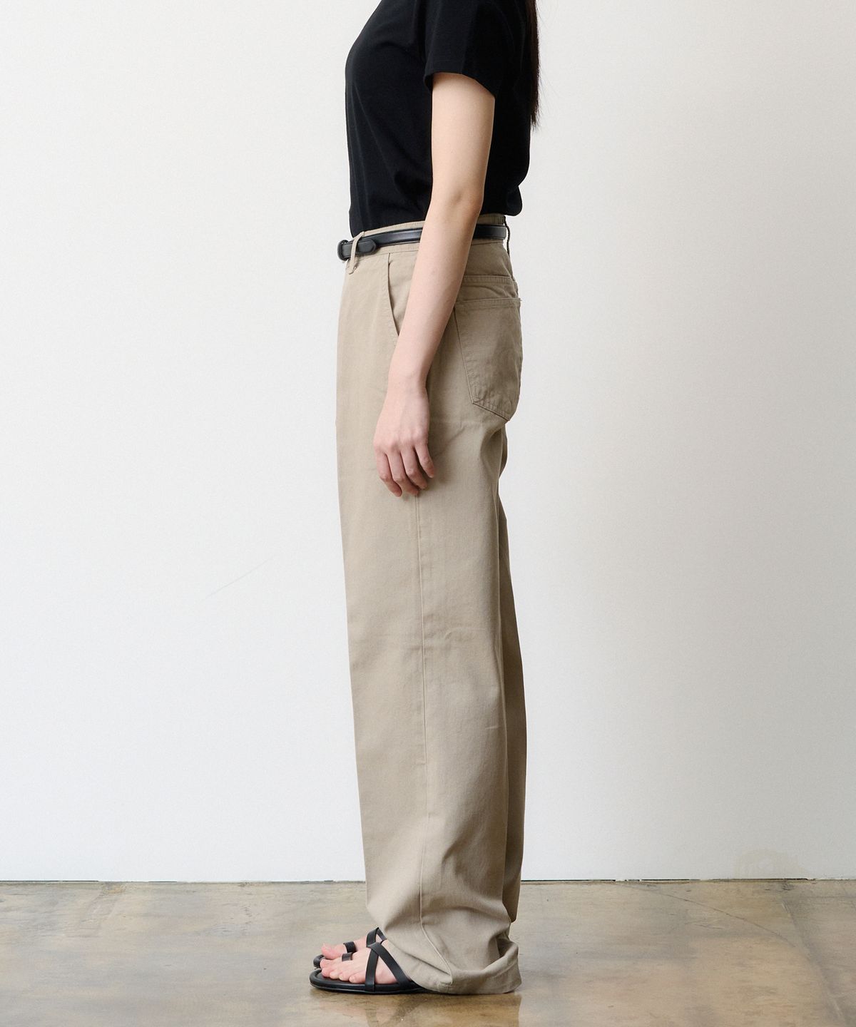 덴메이드(DENMADE) (WOMEN) DEN0662 wide chino pants (dusty beige)