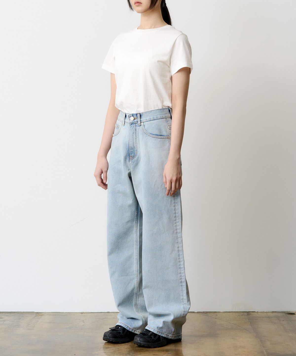 덴메이드(DENMADE) [WOMEN] DEN0381 Bleach Blue Extra Wide Jeans