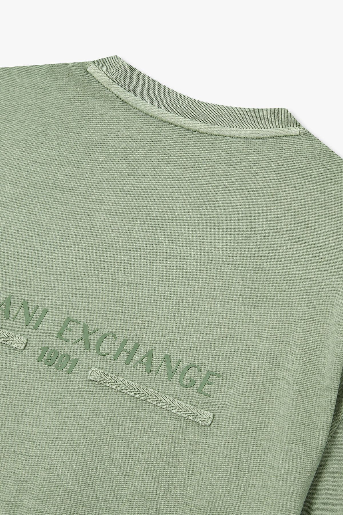 아르마니 익스체인지(ARMANI EXCHANGE) 남성 숏 슬리브 포켓 코튼 티셔츠_그린 A415330001