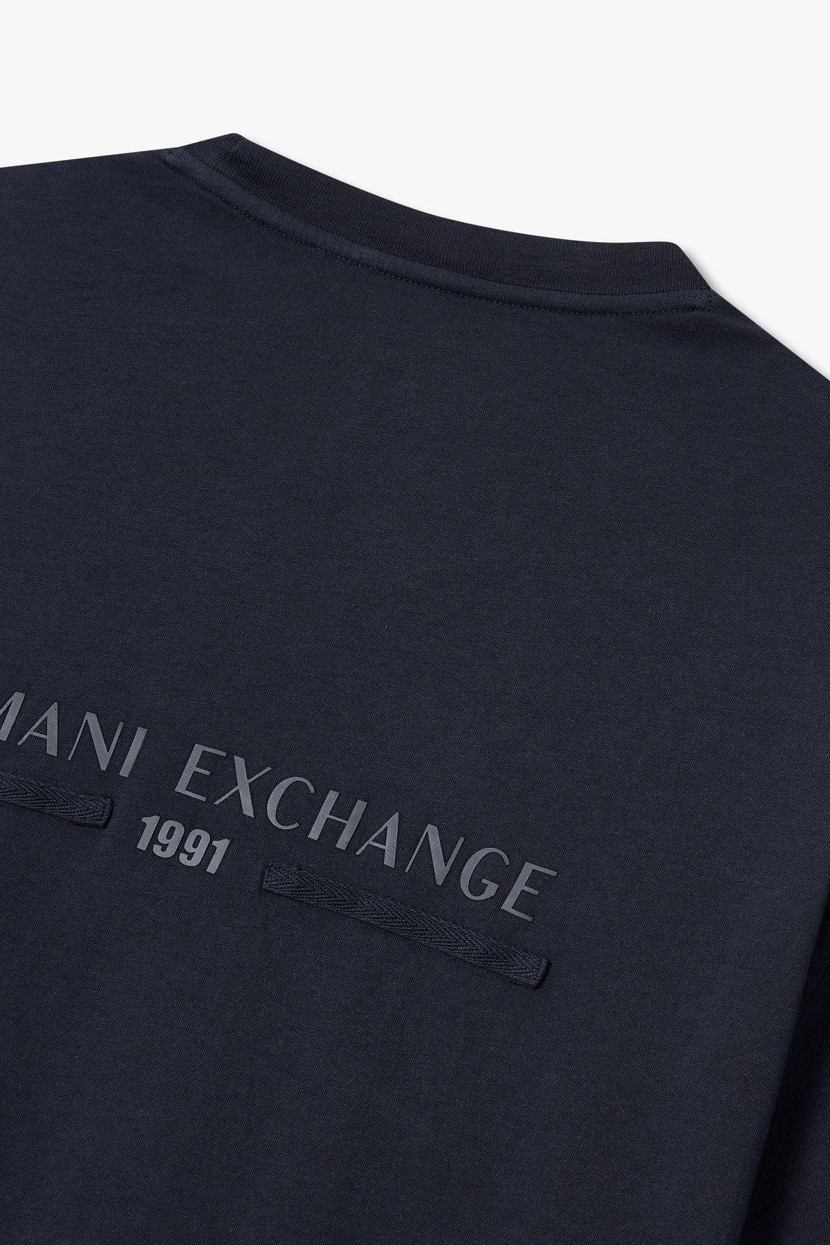아르마니 익스체인지(ARMANI EXCHANGE) 남성 숏 슬리브 포켓 코튼 티셔츠_다크 네이비 A415330002