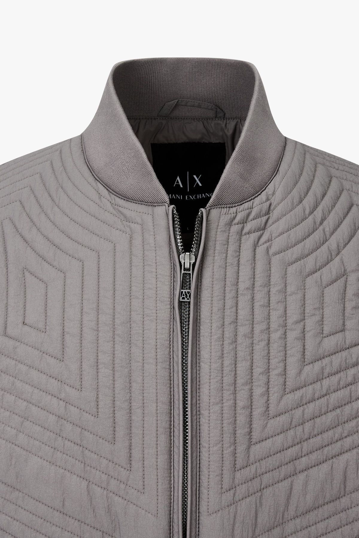 아르마니 익스체인지(ARMANI EXCHANGE) 남성 퀼팅 디테일 나일론 블루종 자켓_다크 그레이 A415310014
