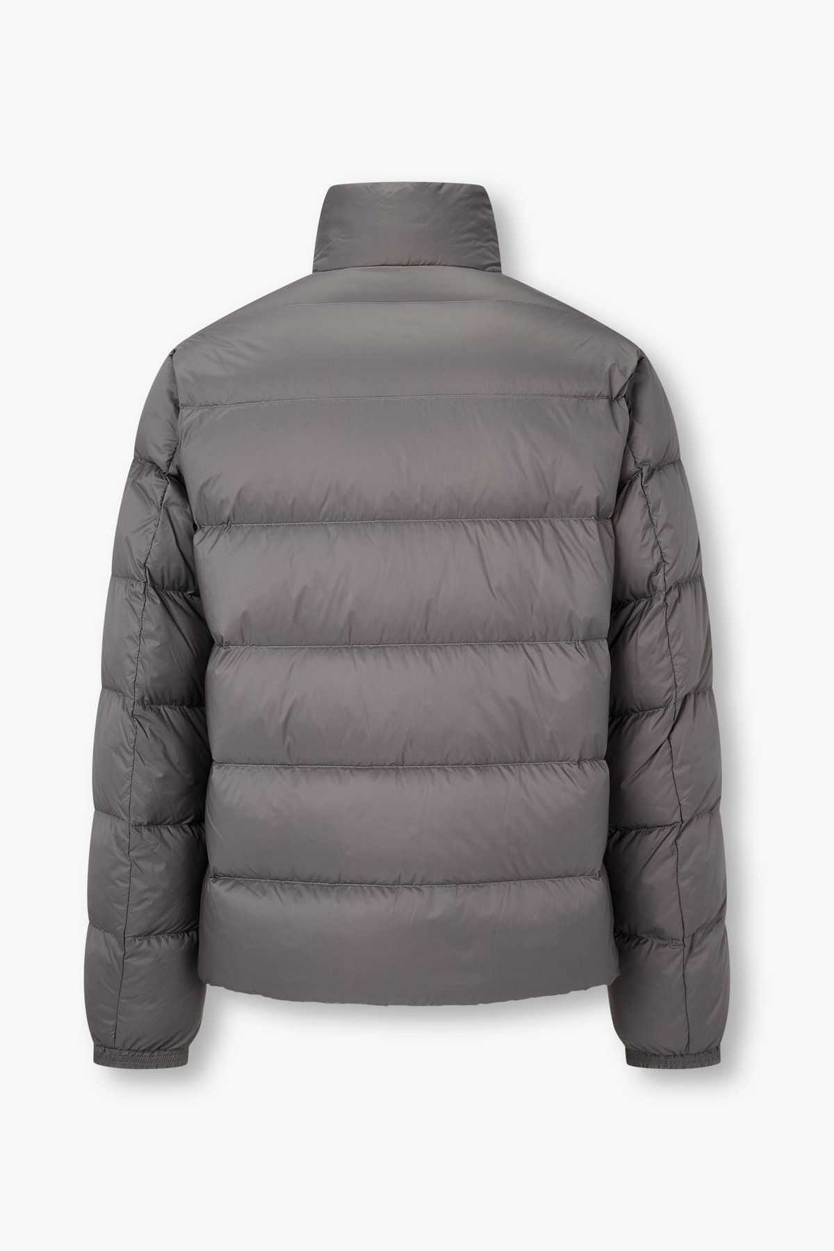 아르마니 익스체인지(ARMANI EXCHANGE) 남성 로고 프린트 하이넥 다운 패딩 자켓_다크 그레이 A415310100