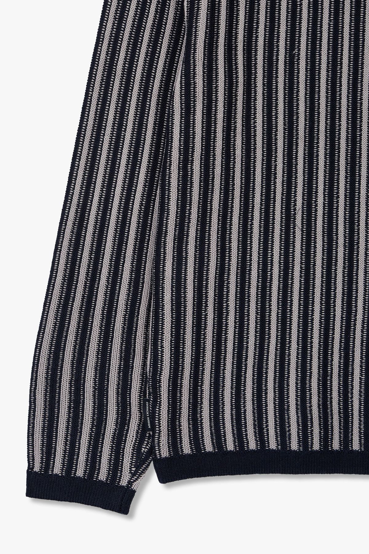 아르마니 익스체인지(ARMANI EXCHANGE) 남성 하프 집업 스트라이프 니트_그레이 A415332011