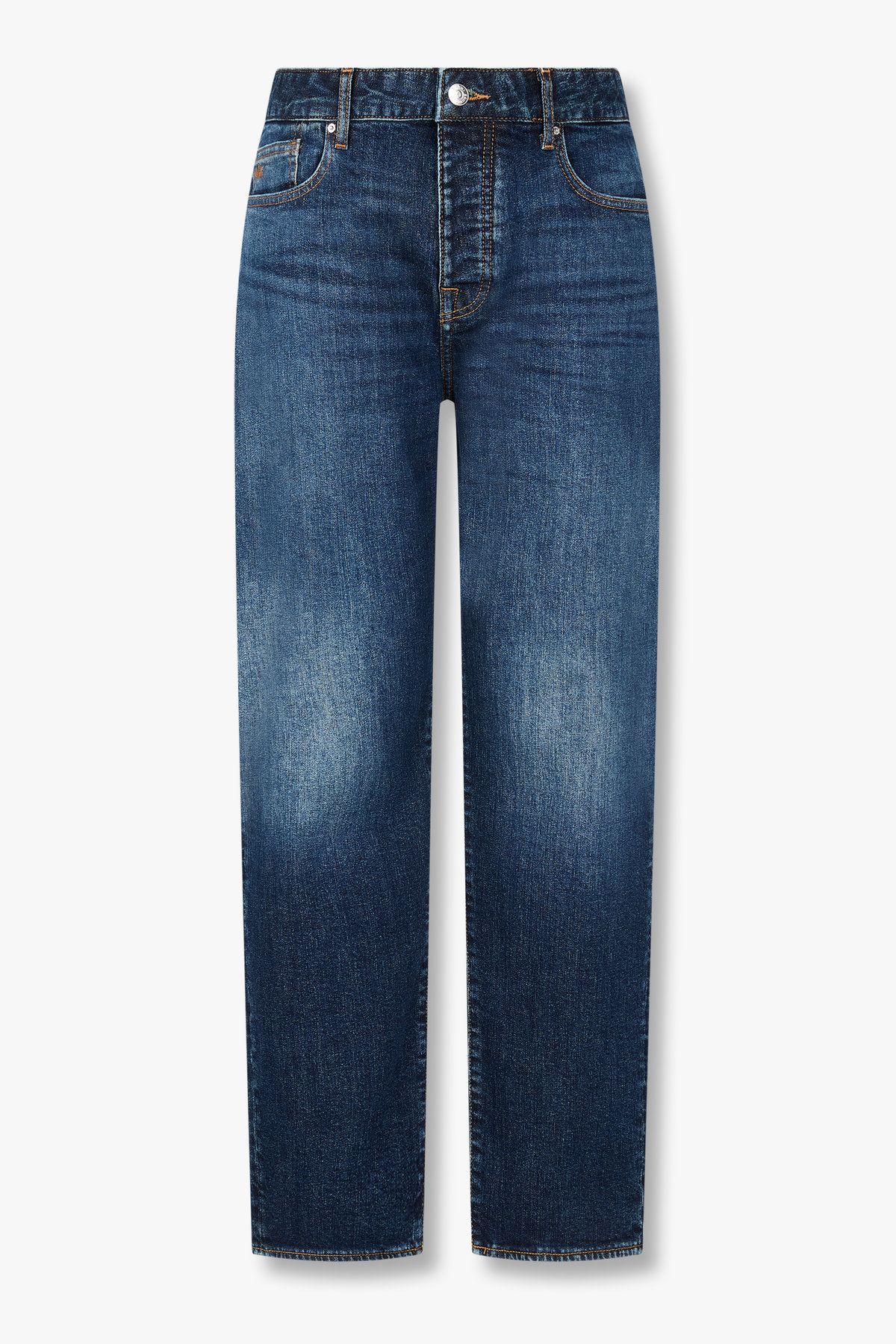아르마니 익스체인지(ARMANI EXCHANGE) 남성 워시드 테이퍼드 핏 데님 팬츠_다크블루 A415340011