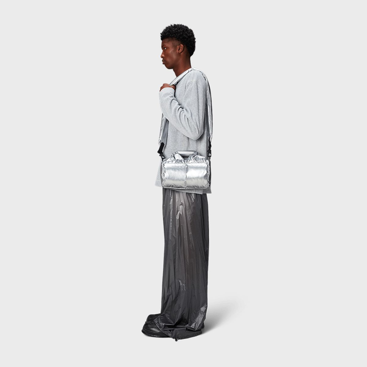 레인스(RAINS) Nyssa Puffer Duffel Crossbody Mini - Mirror