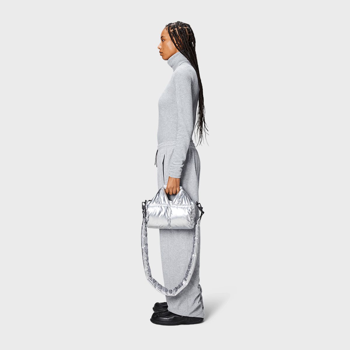 레인스(RAINS) Nyssa Puffer Duffel Crossbody Mini - Mirror