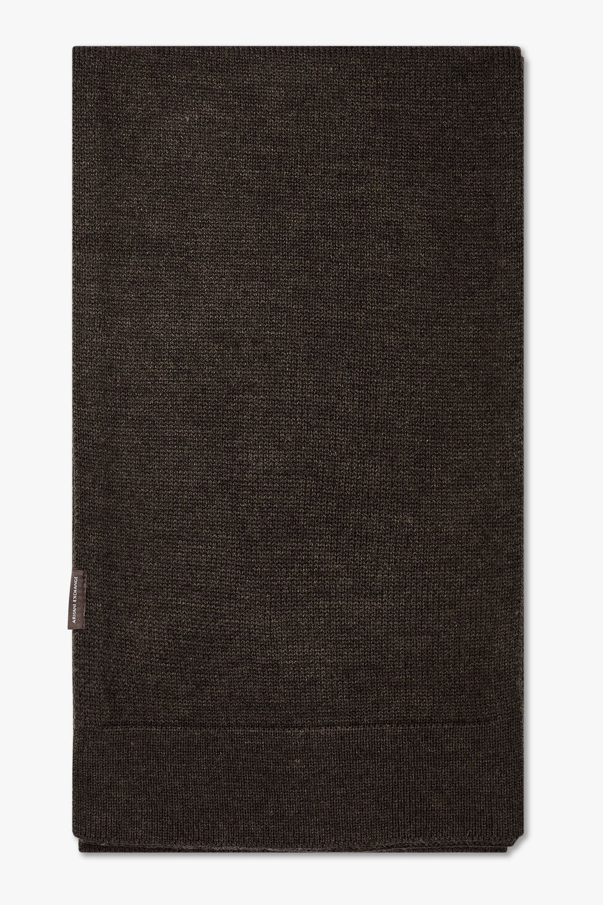아르마니 익스체인지(ARMANI EXCHANGE) 남성 로고 라벨 니트 스카프_초코 A415376001