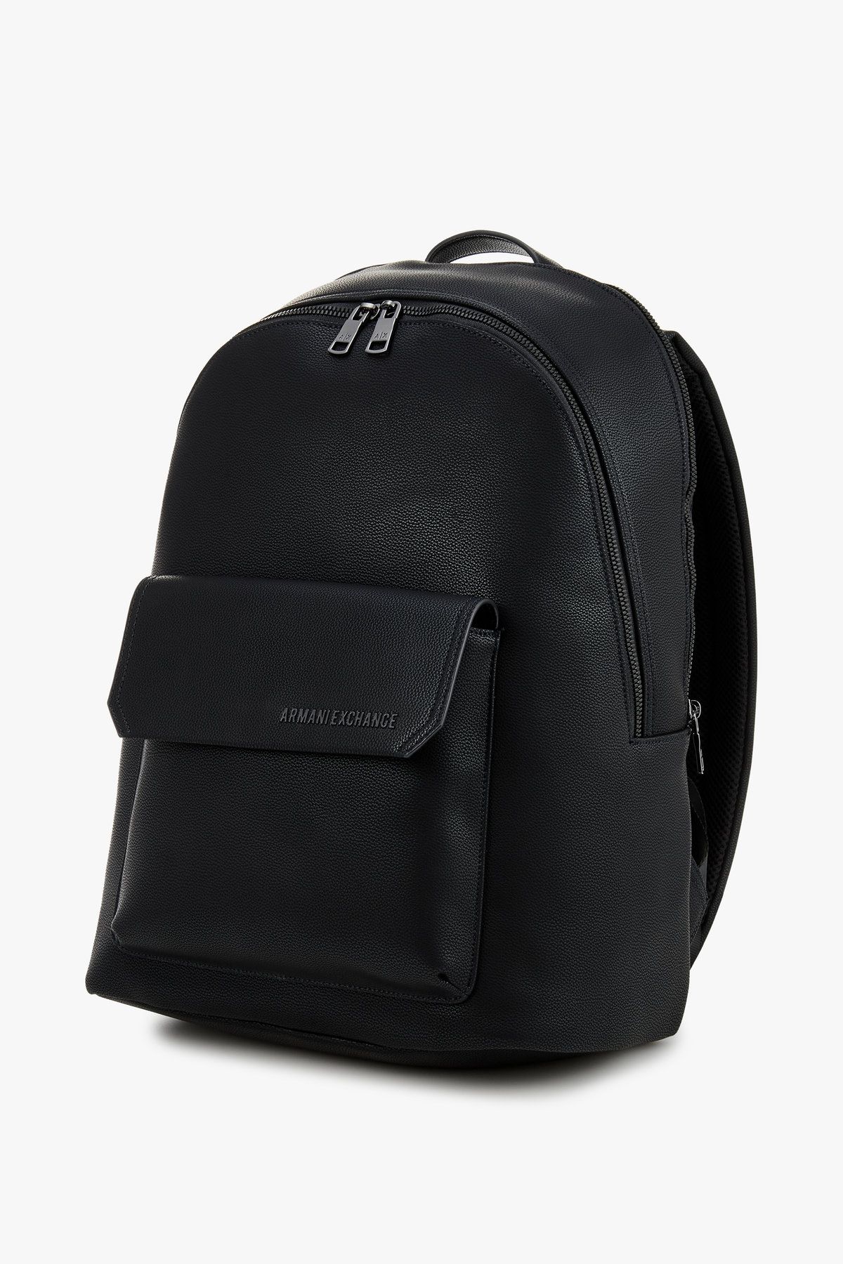 아르마니 익스체인지(ARMANI EXCHANGE) 남성 로고 포켓 라운드 백팩_블랙 A415370001