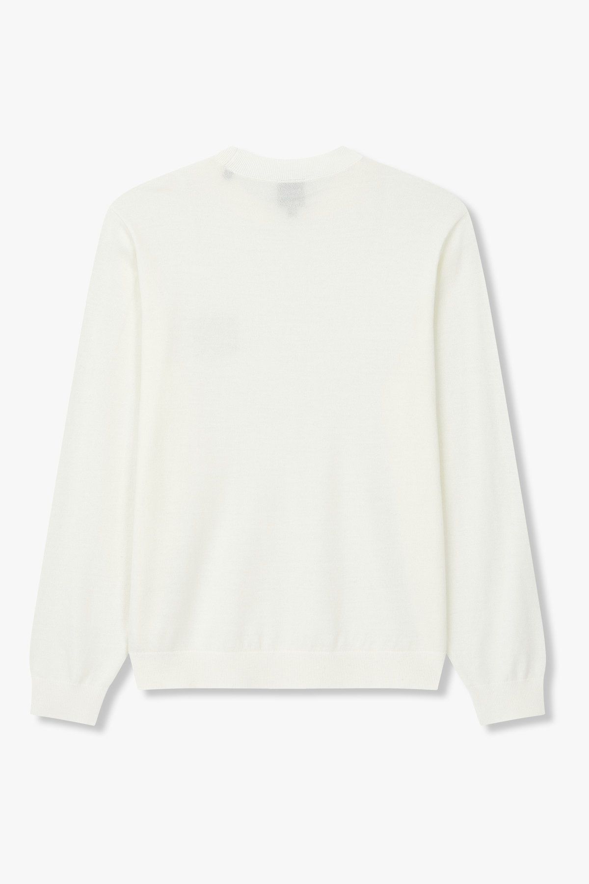 아르마니 익스체인지(ARMANI EXCHANGE) 남성 퍼프 로고 패치 니트 풀오버_오프 화이트 A415332014