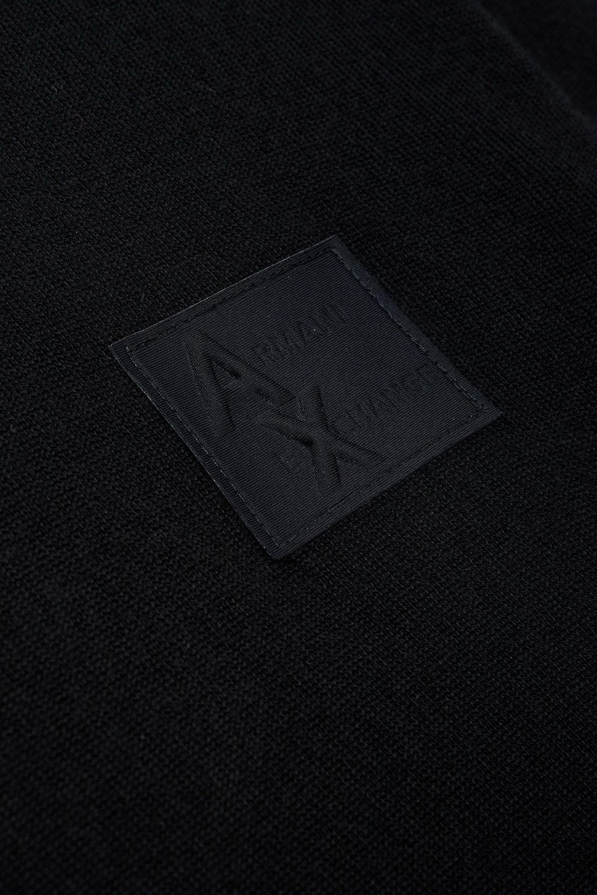 아르마니 익스체인지(ARMANI EXCHANGE) 남성 퍼프 로고 패치 니트 풀오버_블랙 A415332015