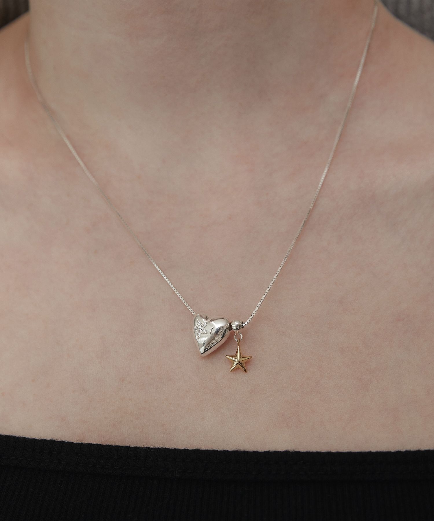 ネックレス・ペンダント TATIANA Silver 925 Sweet Heart Necklace NZ2129 5004219971 MUSINSA | TATIANA (Silver 925) Chocolate Heart Star Dangle