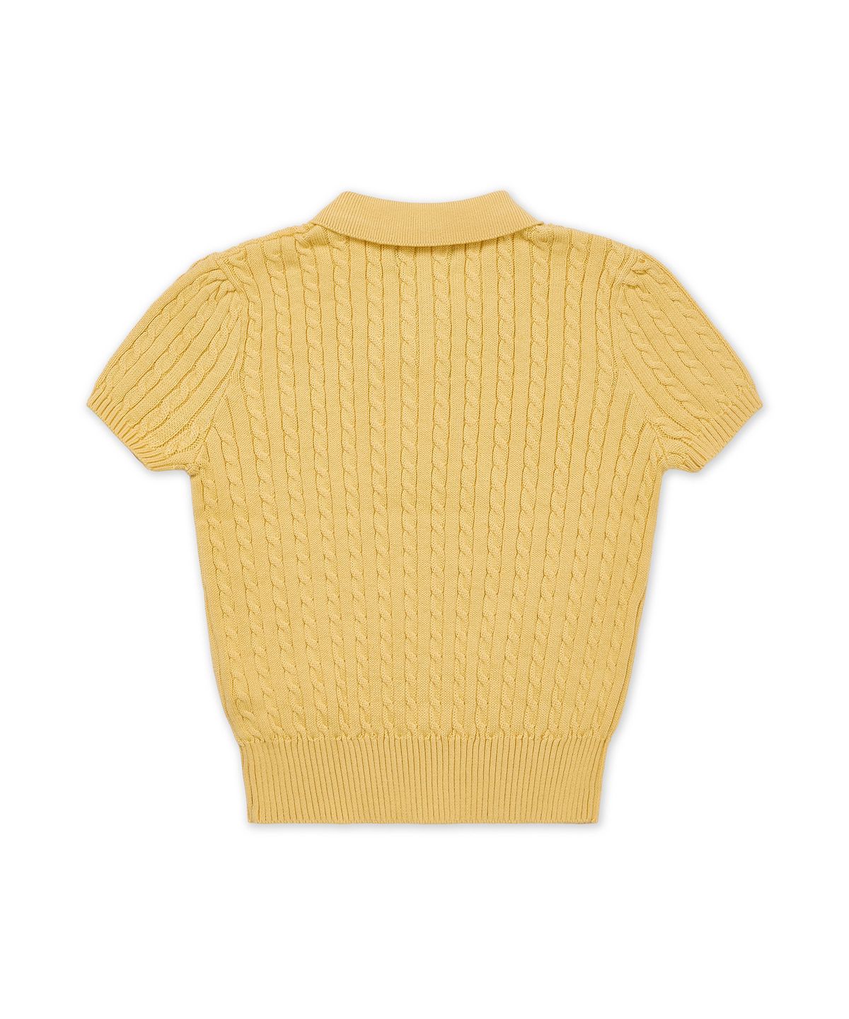 폴로 랄프 로렌 칠드런(POLO RALPH LAUREN CHILDREN) 미니 케이블 코튼 폴로 스웨터-옐로우