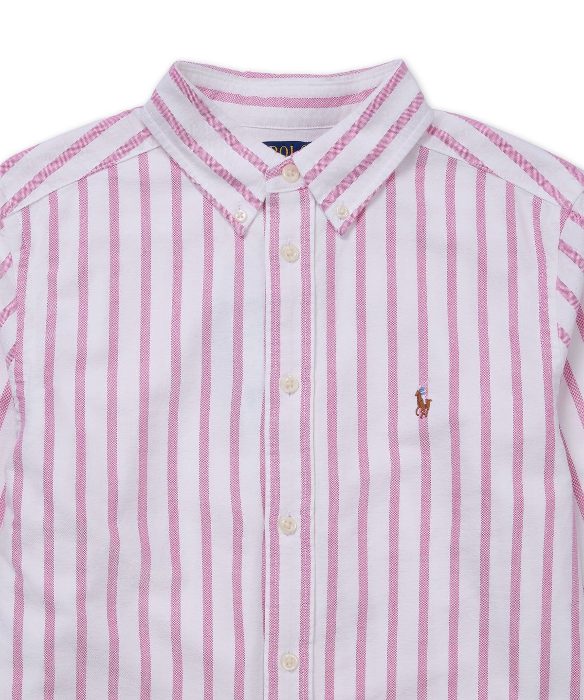 폴로 랄프 로렌 칠드런(POLO RALPH LAUREN CHILDREN) 스트라이프 코튼 옥스포드 셔츠-멀티 컬러