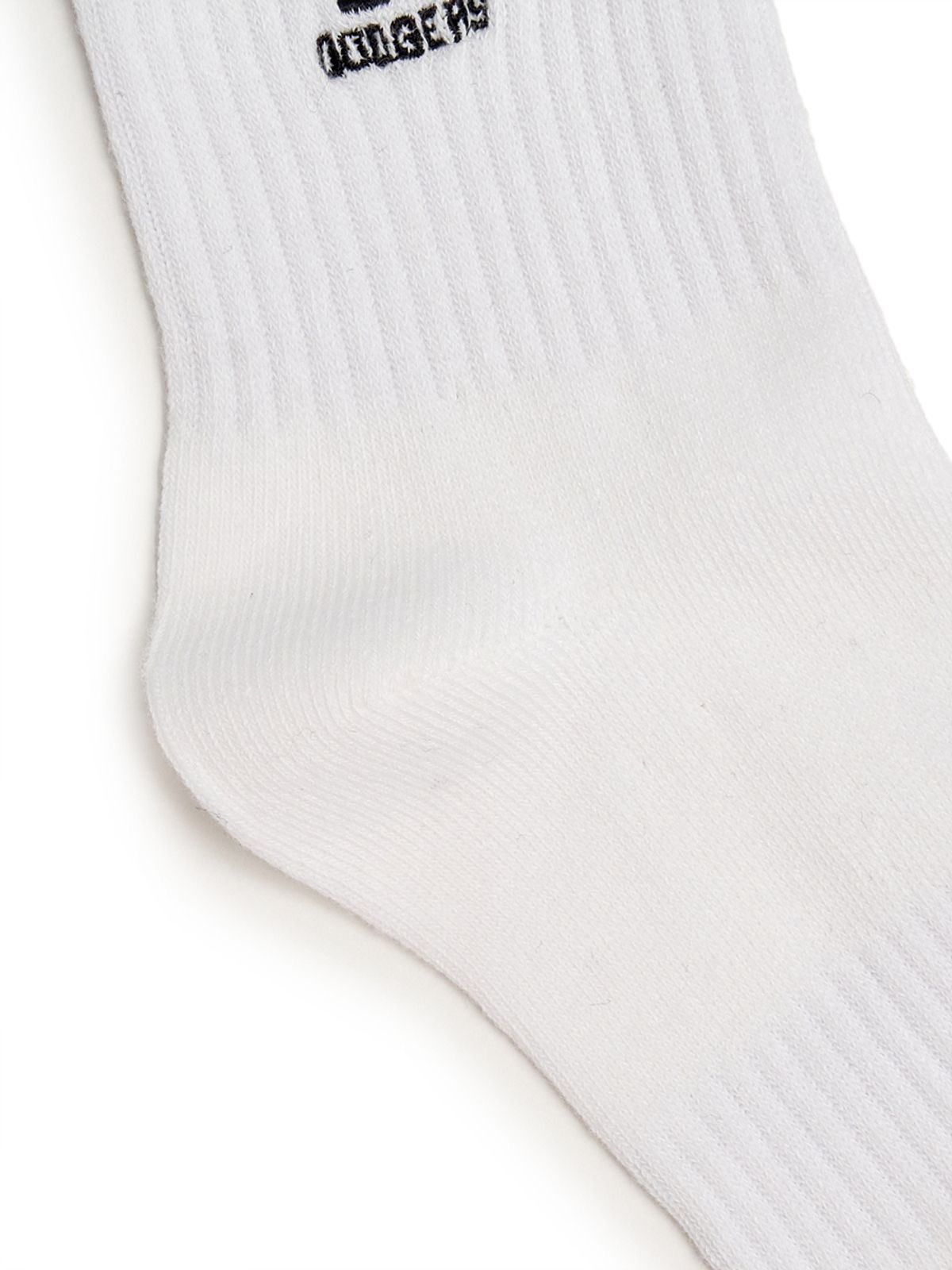 엠엘비(MLB) 스몰로고 레터링 자수 중목양말 LA (White)