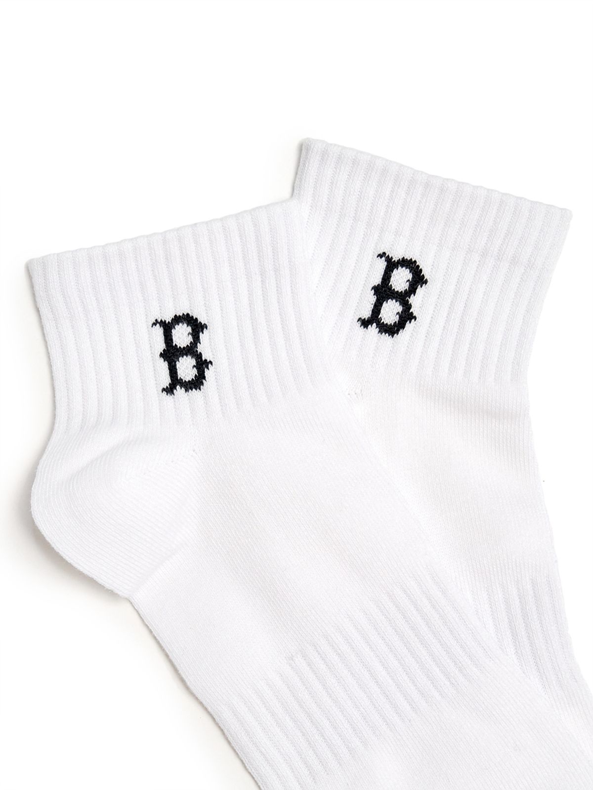 엠엘비(MLB) 스몰 로고 발목 양말 3족세트 MLB (White)