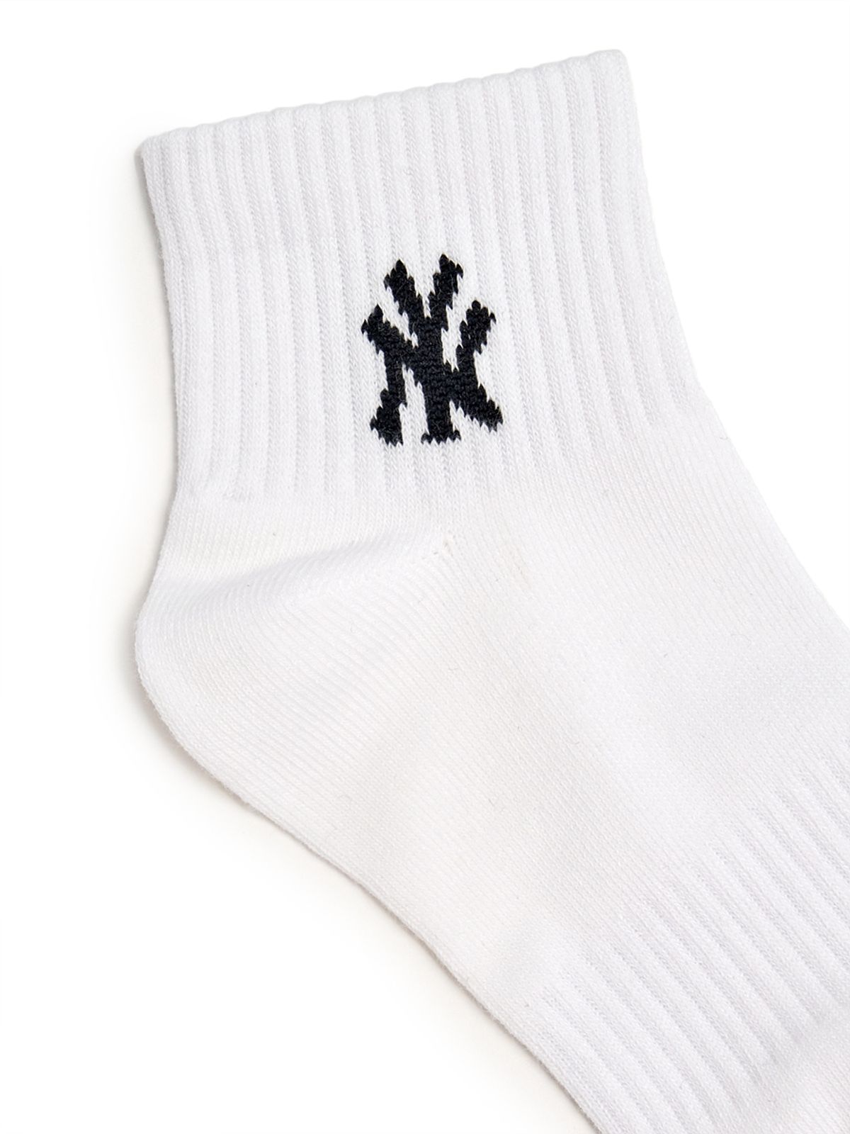 엠엘비(MLB) 스몰 로고 발목 양말 3족세트 MLB (White)