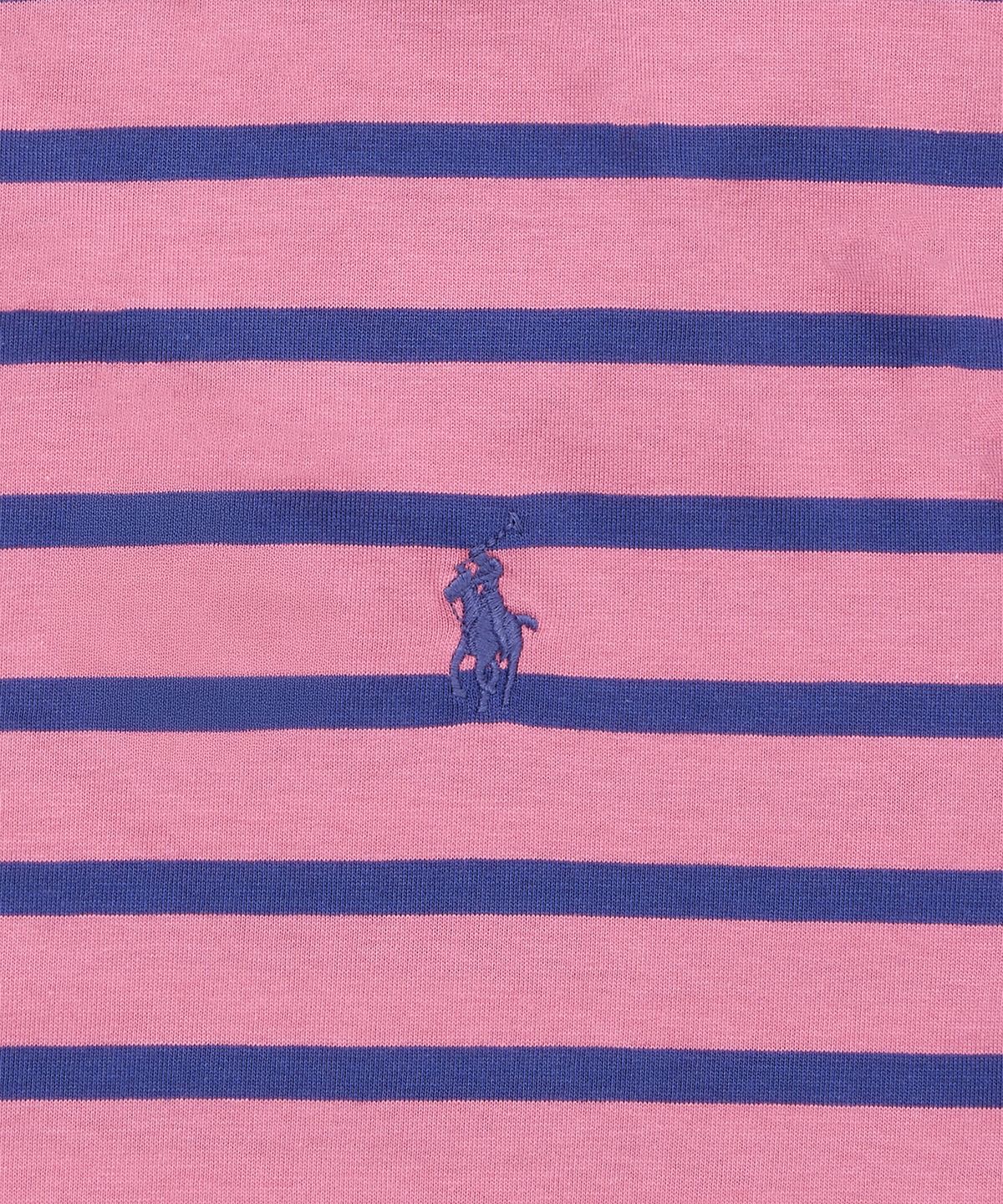 폴로 랄프 로렌(POLO RALPH LAUREN) 커스텀 슬림핏 스트라이프 저지 티셔츠-레드